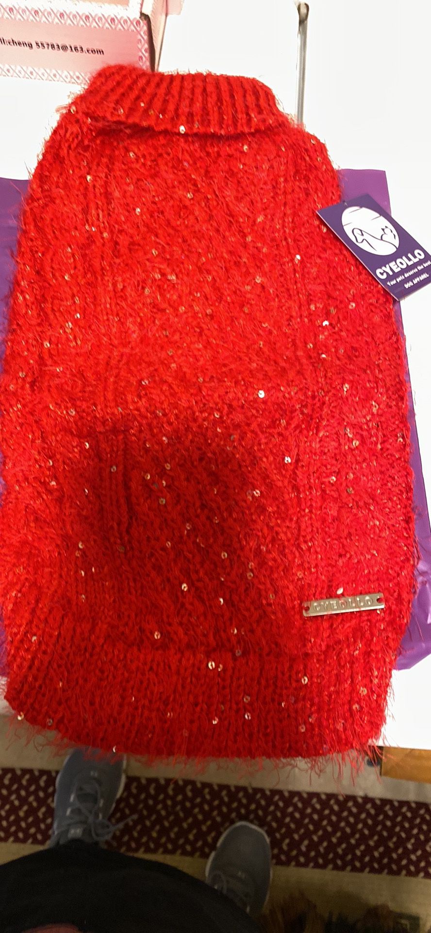 Large dog bling sweater