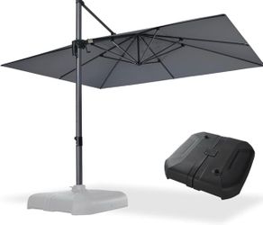 PURPLE LEAF 10’ x 13’ Cantilever Patio Umbrella with Base