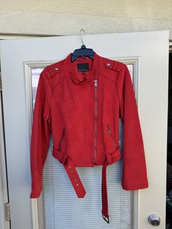 NWOT Banana Republic Faux Suede Motor Jacket, Large