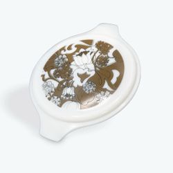 Vintage Pyrex Nouveau Brown Floral  Casserole Dish Lid Only