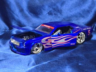 Ford Mustang Die-Cast Model Car Blue Flame #5