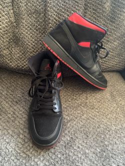 Air Jordan 1 Retro Mid Last Shot Shoes Black Red Yellow 554724-076 Men’s 8.5