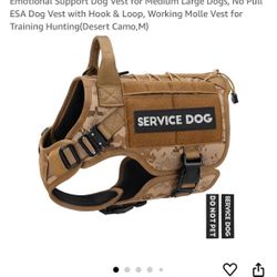 Brand New PETNANNY Tactical Dog Harness – Medium, Desert Camo