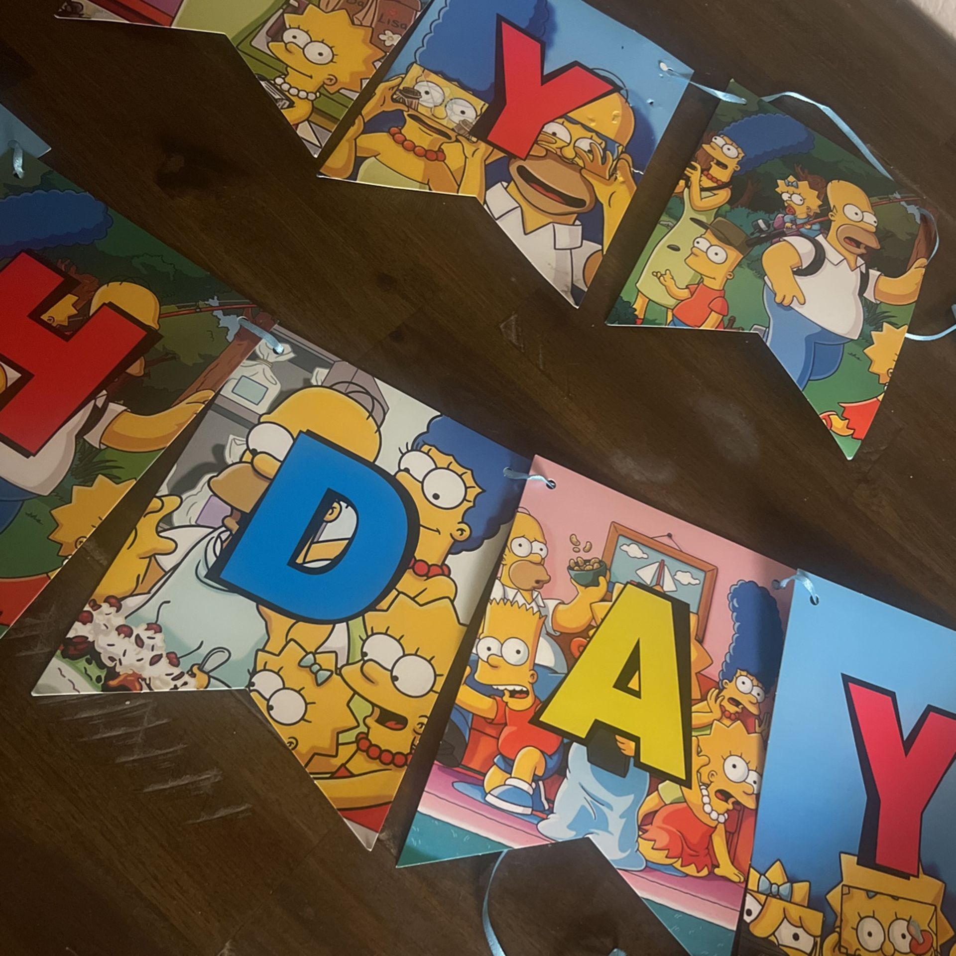 Simpsons Birthday Banner