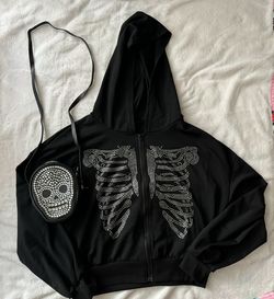 Halloween Bundle Skeleton Jacket With Purse