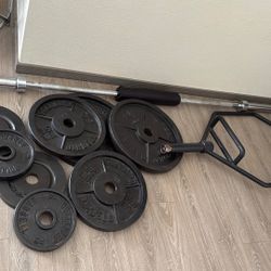 Barbell Weights w/ Straight & Hex Bar