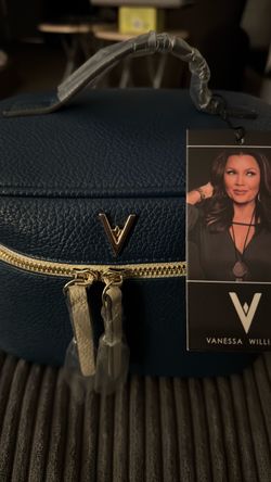 Vanessa Williams Navy Blue Leather Bag