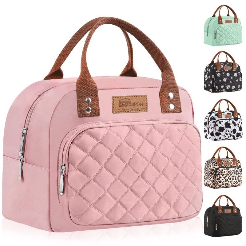 Pink Buringer HOMESPON Lunch Bag with Front Pocket
