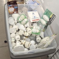 50  Mixed  Light Bulbs New & Used  Led & Cfl & Incandescent