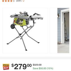 Ryobi Table Saw, Ridged Vacum, And More
