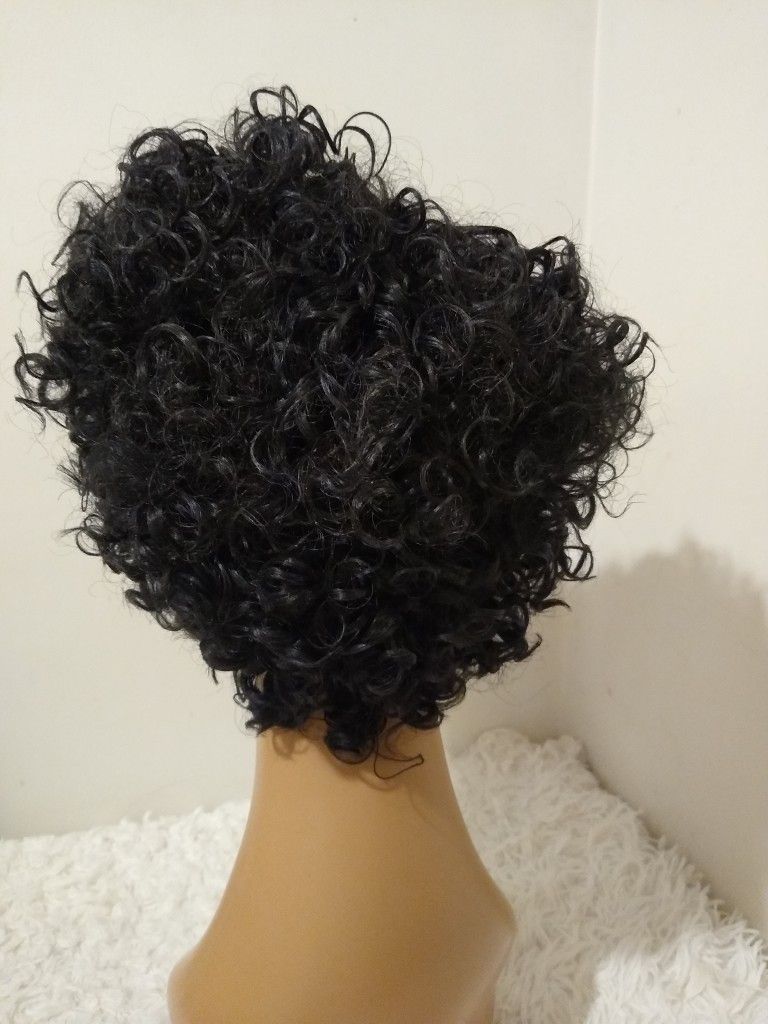 Human Hair Blend Wig