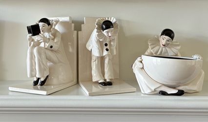 Pierrot Porcelain Mime Clowns
