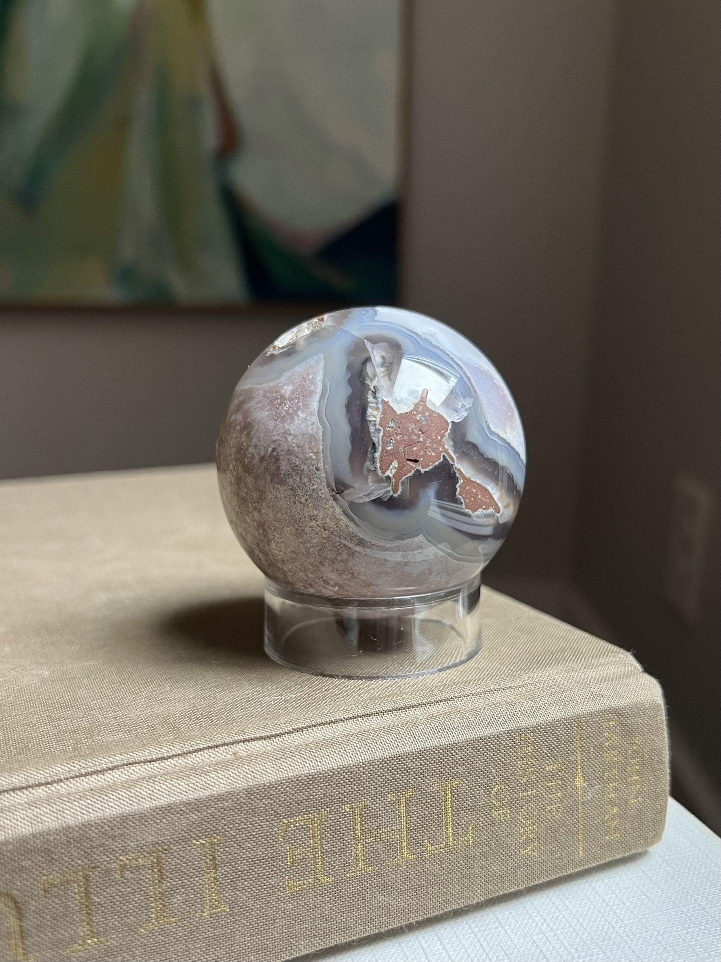 Natural Agate Sphere ( D2 1/2” ) firm on price 