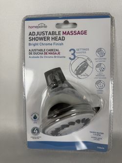 Homepointe Adjustable Massage Shower Head Chrome