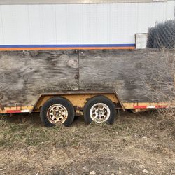 7x14 utility trailer with pintle hitch and storage box Thumbnail