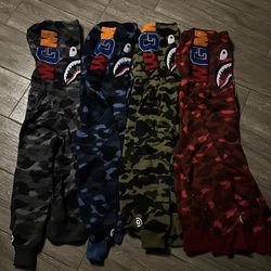 bape zip ups 