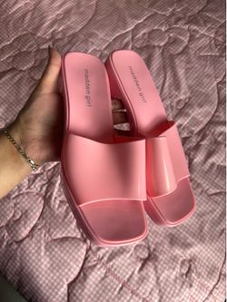 Madden girl pink jelly platform sandals size 9