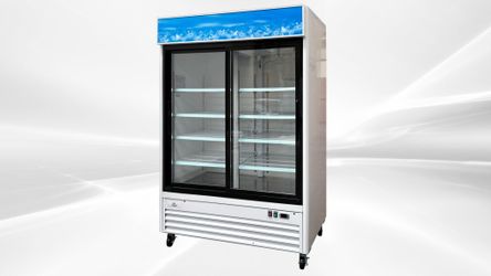 NSF Two glass door refrigerator G1.2YBM2F slide