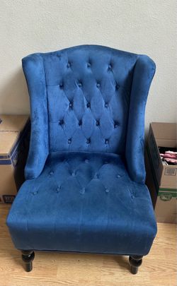 Velvet blue chair
