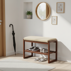 Dorset Solid Wood Shoe Bench Storage Rack Organizer