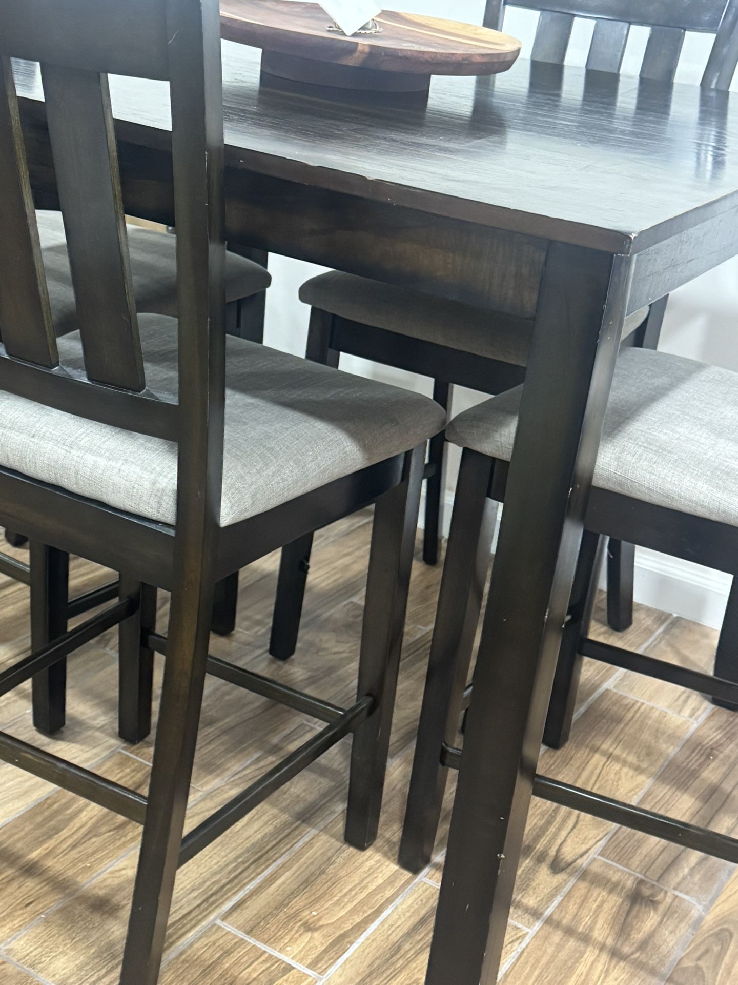 Wood Table With 4 Chairs 