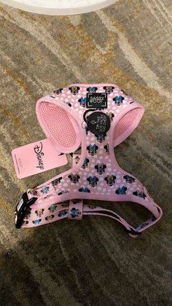 Pink Minnie Mouse dog harness
