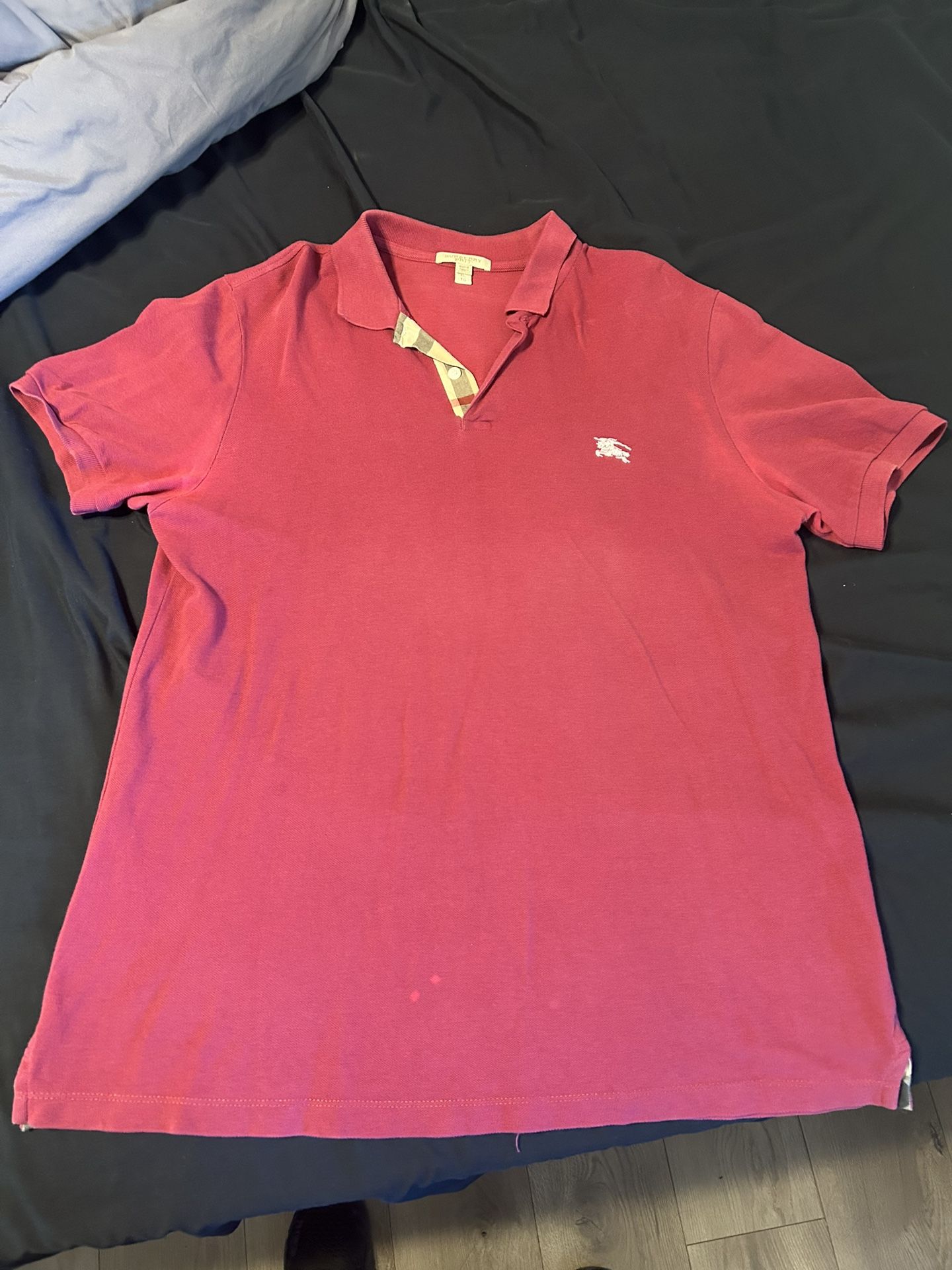 Authentic Burberry XL Maroon Polo