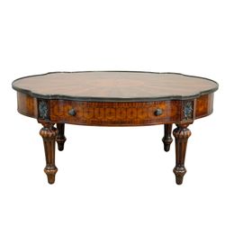 Theodore Alexander Classical Marquetry Center Cocktail Table