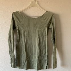 POOF, Women’s Green Stretchy Longsleeve Shirt, Size L