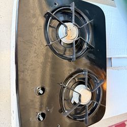 Suburban 2 burner gas top stove and counter