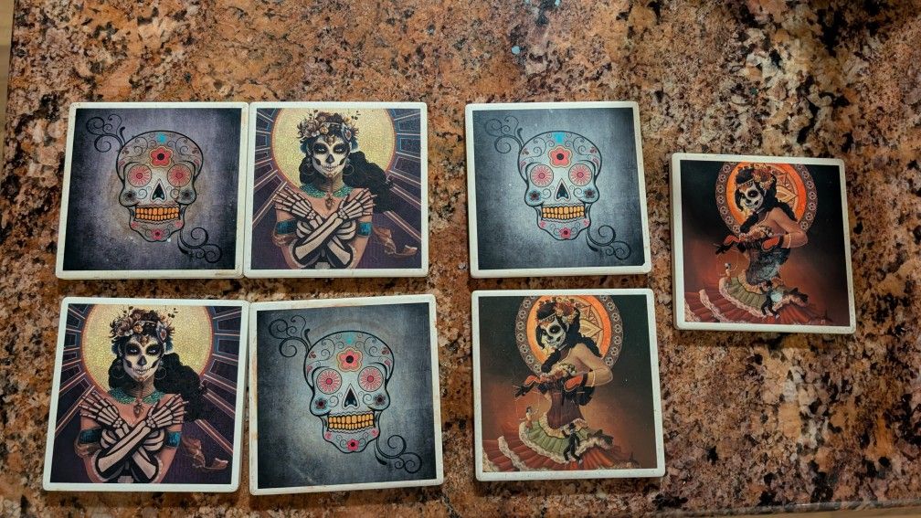 Dia De Los Muertos Coasters