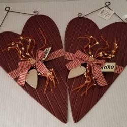 Valentine Wooden Heart Wall Decor NEW 