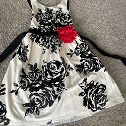 Girls size 16 black and white frock