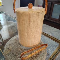 Ice Bucket And Tongs 