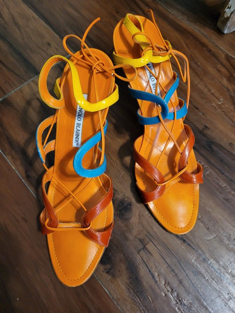 Monolo Blahnik Strappy Heel