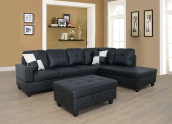 Sectional and ottoman