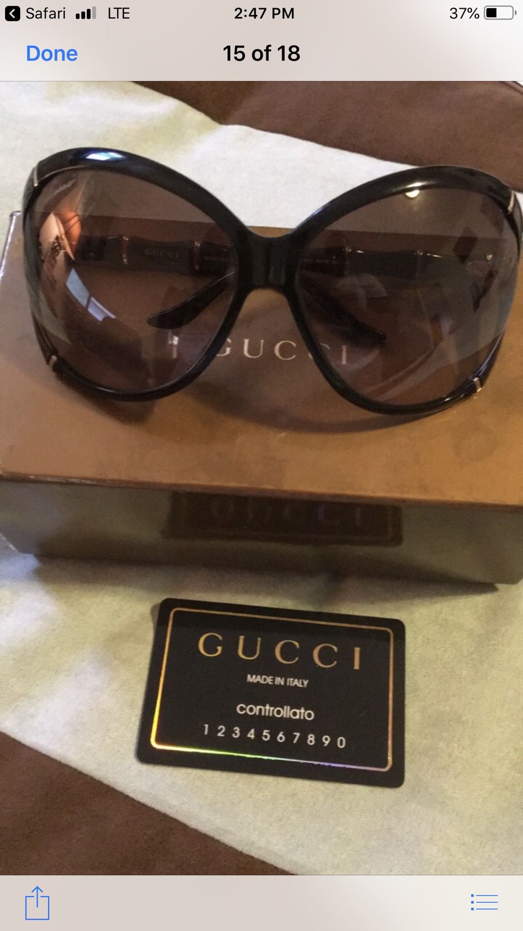 Authentic Gucci bamboo sunglasses