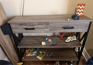 Console Table with Drawers and Shelves