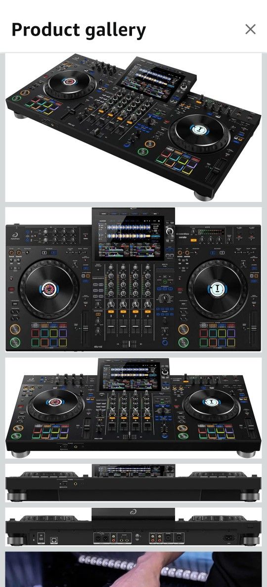 Pioneer XDJ-AZ DJ Bundle With AlphaTheta Wireless Headphones, Booth, Case, Gemini And M Audio Speakers, Screen Protector And Controller Protector
