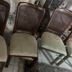 Mid Century Came Back Chairs X 4 