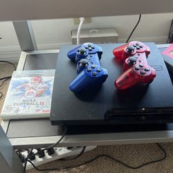 PS3 w/ 2 Controllers And Ncaa11