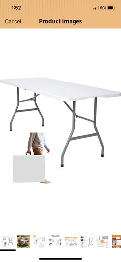 6 foot foldable table