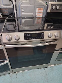 Samsung electric stove stainless steel slide in