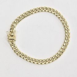 10kt Real Gold Miami Cuban Bracelet 5.9mm 7.5 inches