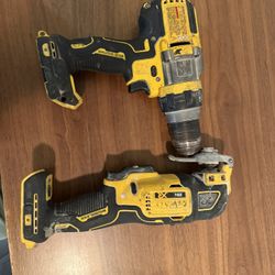 Dewalt 20v Multi Tool And Drill Brushless Tools Only 
