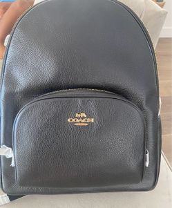 Coach New York Black Leather Backpack
