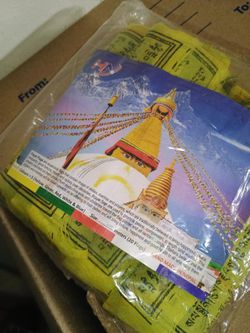  Tibetan flags- five in a bag -$10 for the whole bag $3 each