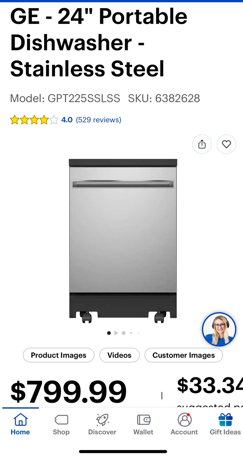 GE 24 Inch Portable dishwasher