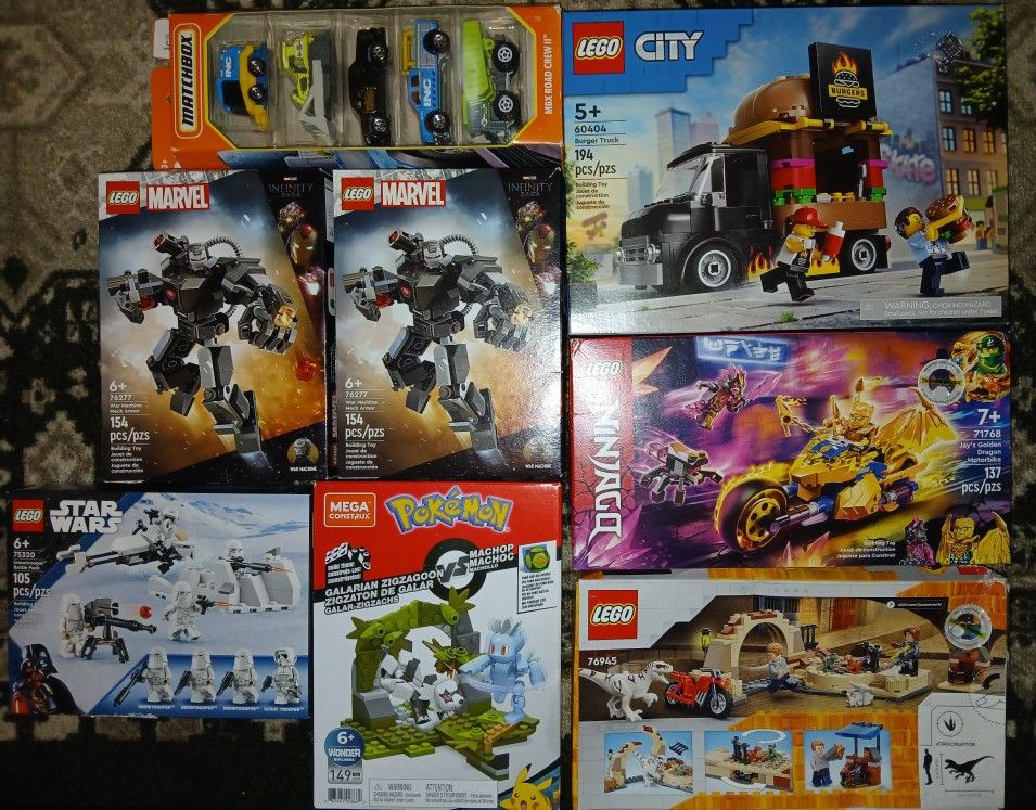 Lago Sets QTY: 7 / Qty: 1 Package Matchbox Cars