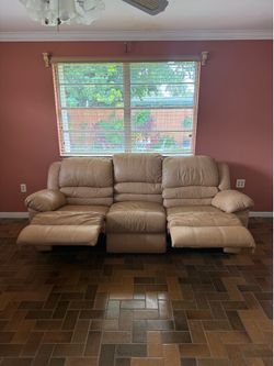 Leather recliner $100